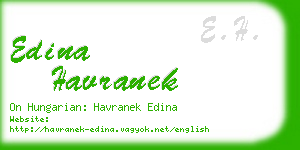 edina havranek business card